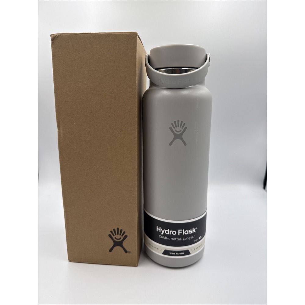 Water Bottle 40 Oz Insulated Stainless Steel Wide Mouth Hydro Flask Flex Spill